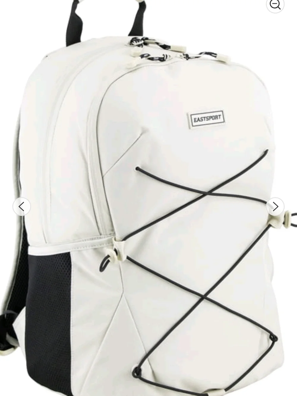 White Men’s Backpack with External Bungee